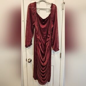 134 - Elegant Burgundy Dress